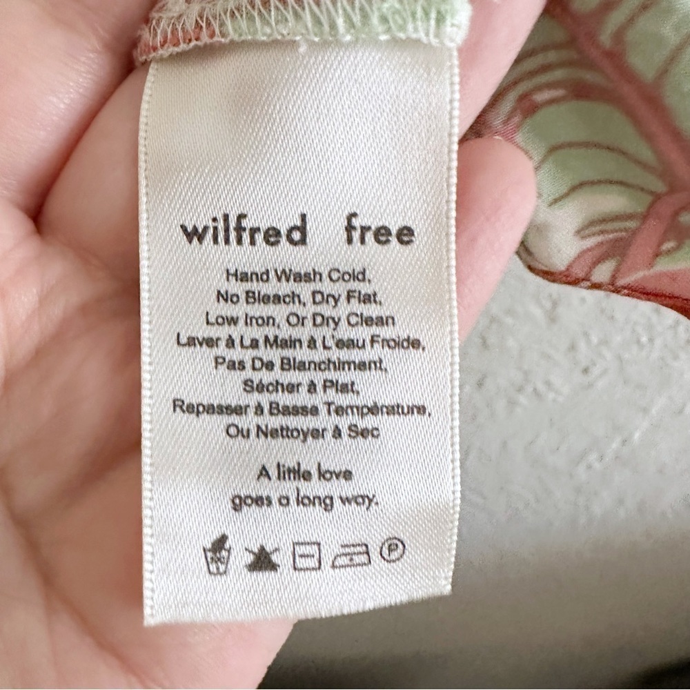 Aritzia Wilfred Free Kempner Open Back Tie Tropical Flowers Tank Top Sizโฆ - Picture 4 of 9